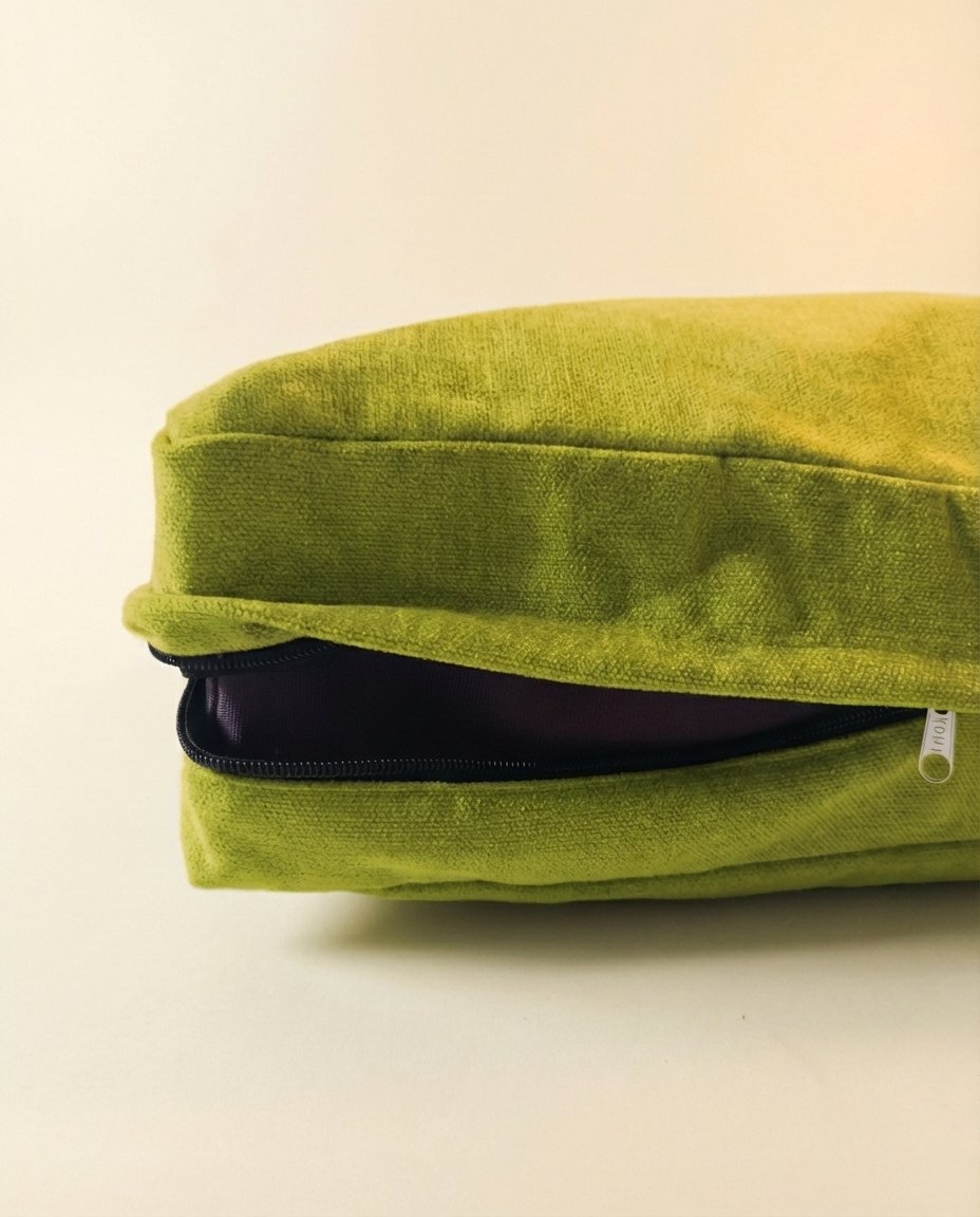 large chewproof dog bed showing waterproof inner lining
