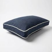 chew resistant dog bed showing denim cover and waterproof cushion