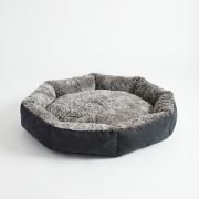 Faux Fur Dog Bed With Removable Pillow
