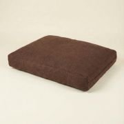 chewproof dog bed with jute cover brown