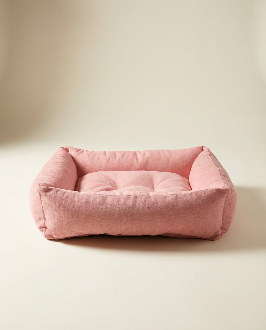Classic Bolster Dog Bed Pink