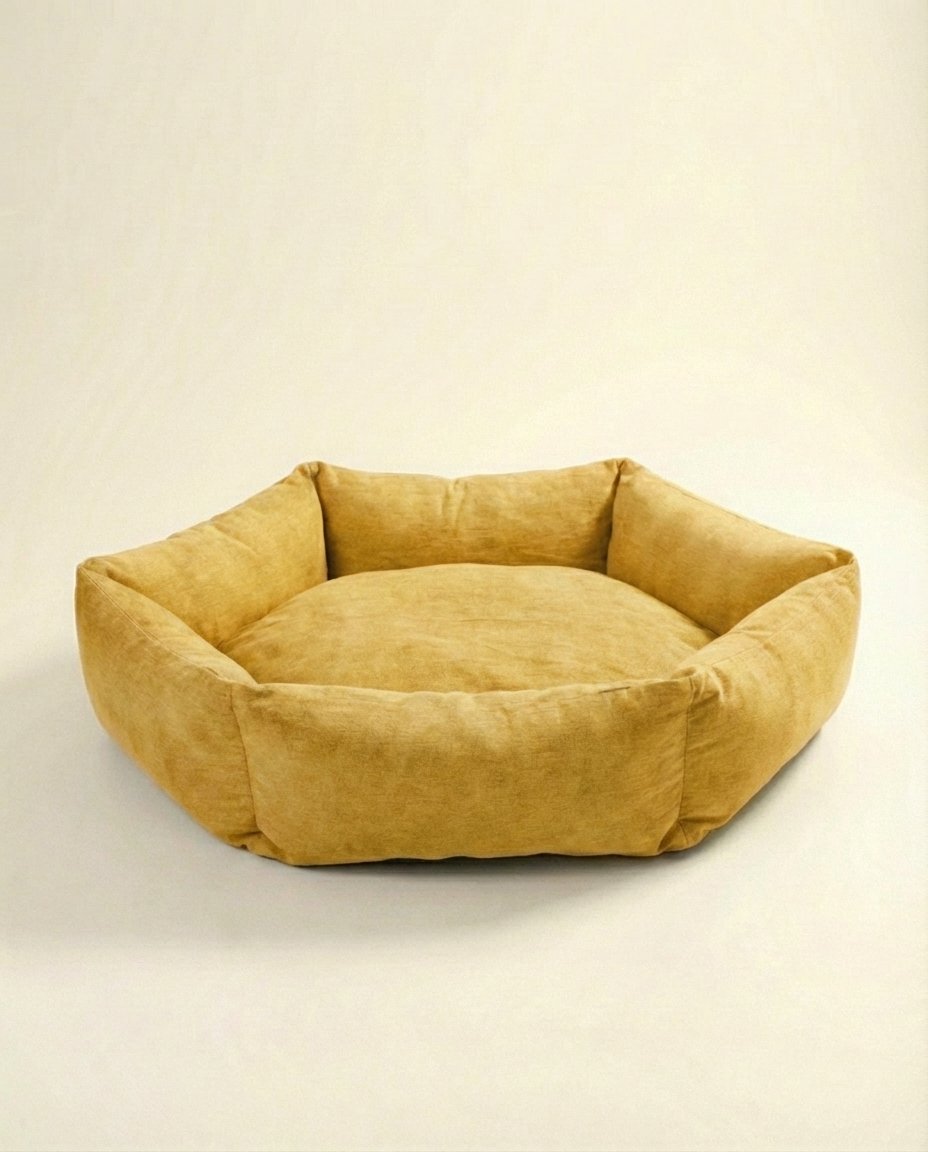 Bolster Dog Bed Yellow