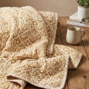 cotton dog blanket with handblock print in organic cotton