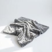 fur blanket in wolf grey