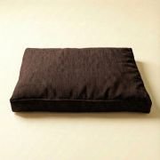 chew resistant dog bed with removable cover walnut brown